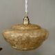Vintag lampshade pendant light in yellow Clichy glass
