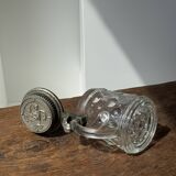 Alsatian beer mug with figurative pewter lid