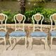 Set of 4 Louis XV style lacquered chairs