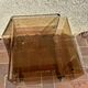 Side table, vintage serving trolley in plexiglass by Michel Dumas for