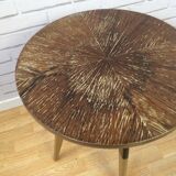 Kintsugi wood and gilded coffee table