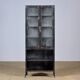 Vintage Glass & Iron Medical Cabinet, 1950s