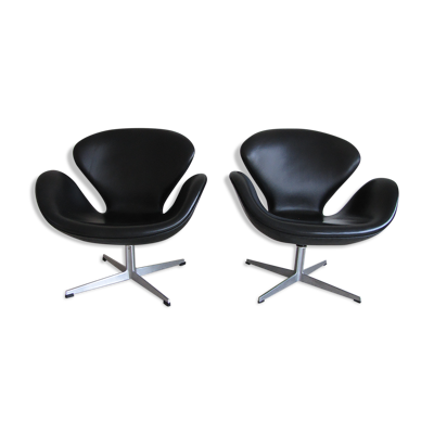 Paire de fauteuils Swan par Arne Jacobsen pour Fritz Hansen