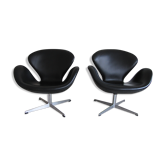 Paire de fauteuils Swan par Arne Jacobsen pour Fritz Hansen