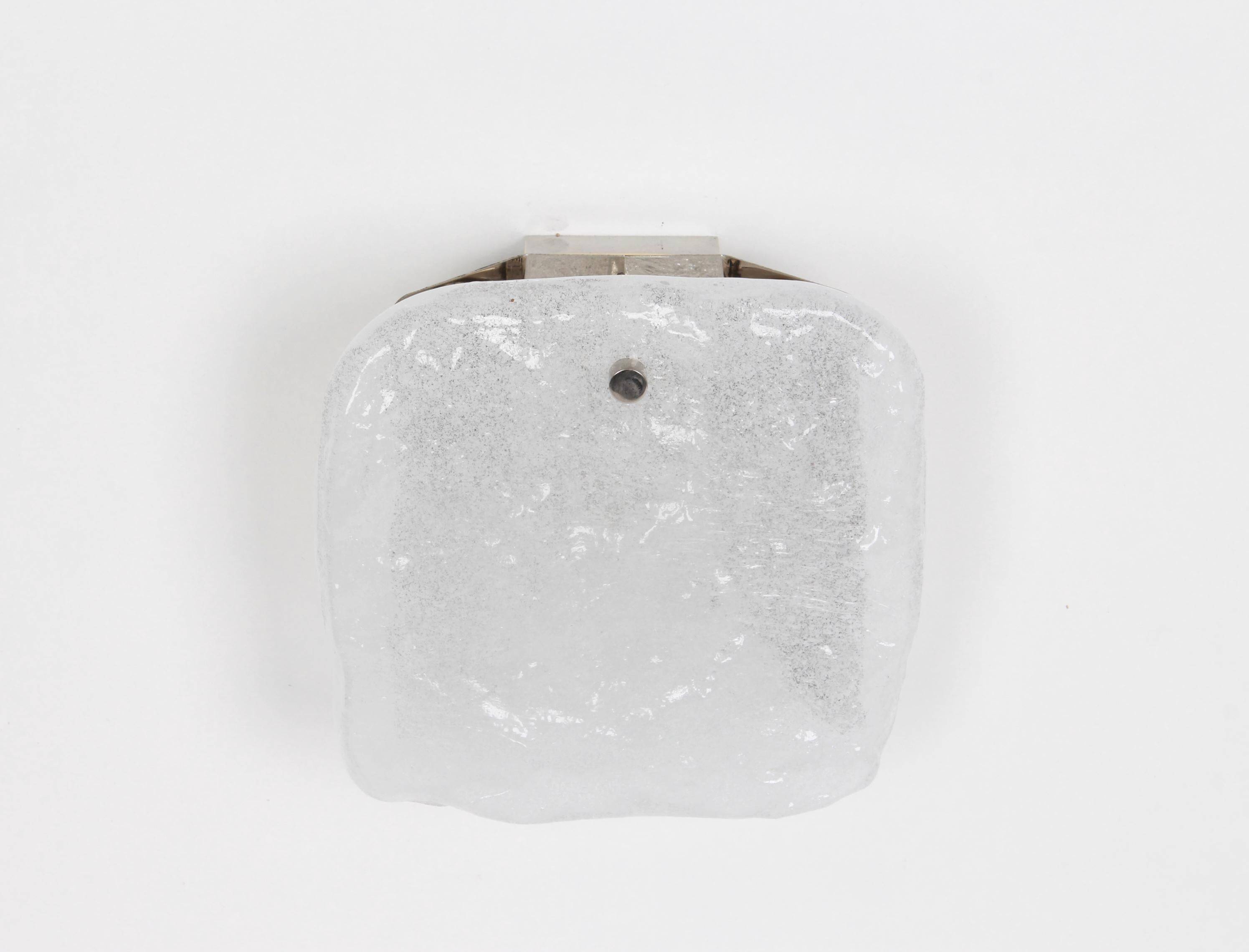 A pair of glass wall sconces by Kalmar, Austria, 1960s.