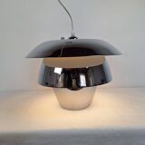 Pair of vintage Space Age chrome pendant lights