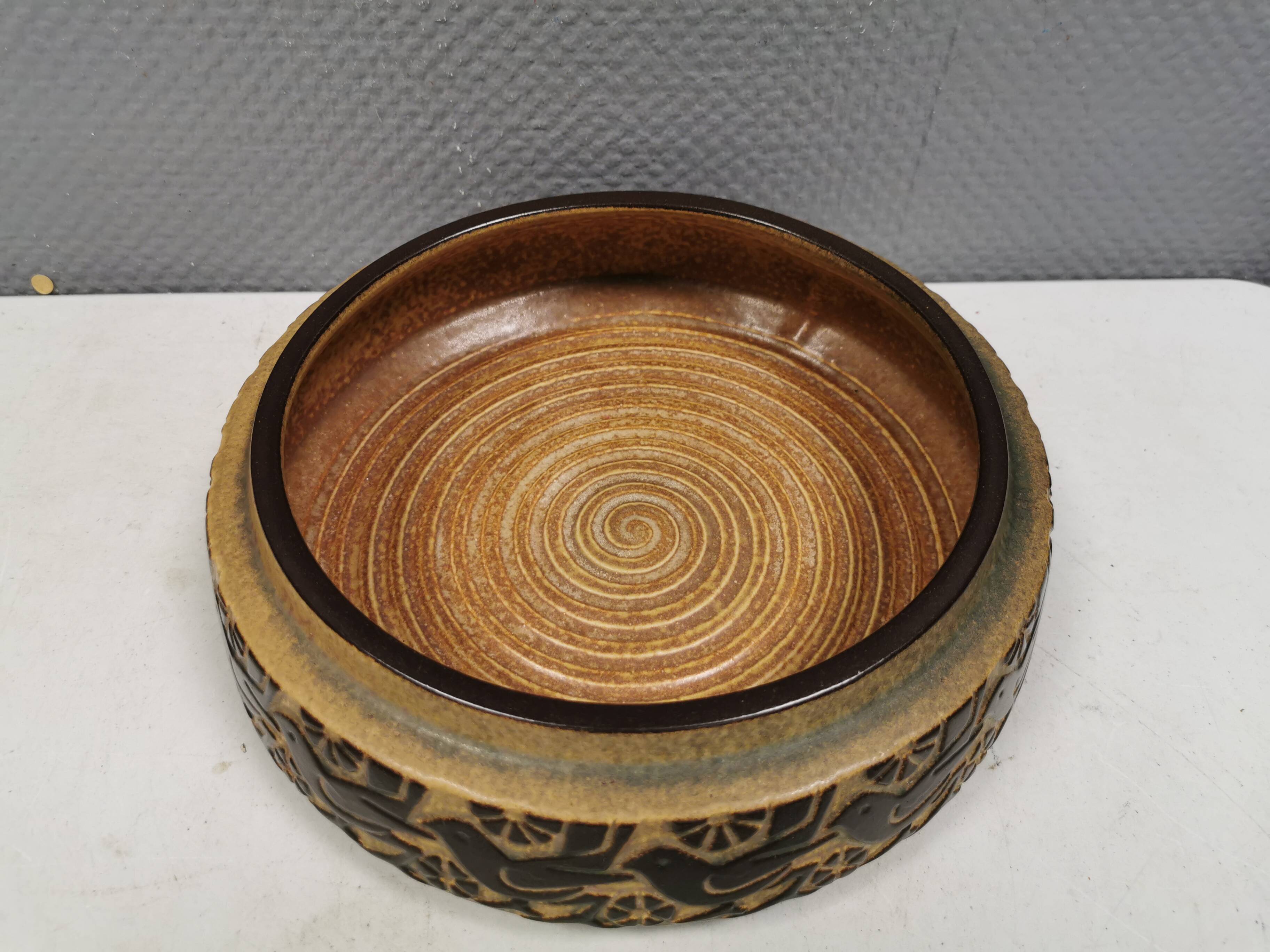 Large dish from Danish Michael Andersen ceramics, Denmark, 1970s