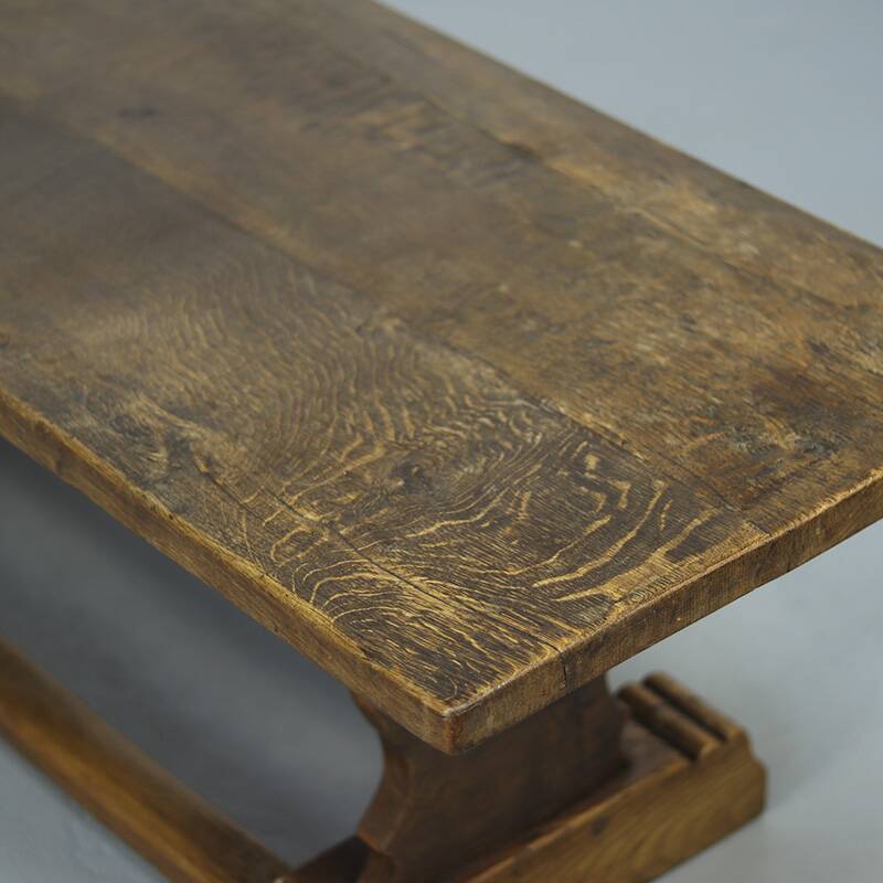 Rustic farmhouse refectory oak coffee table