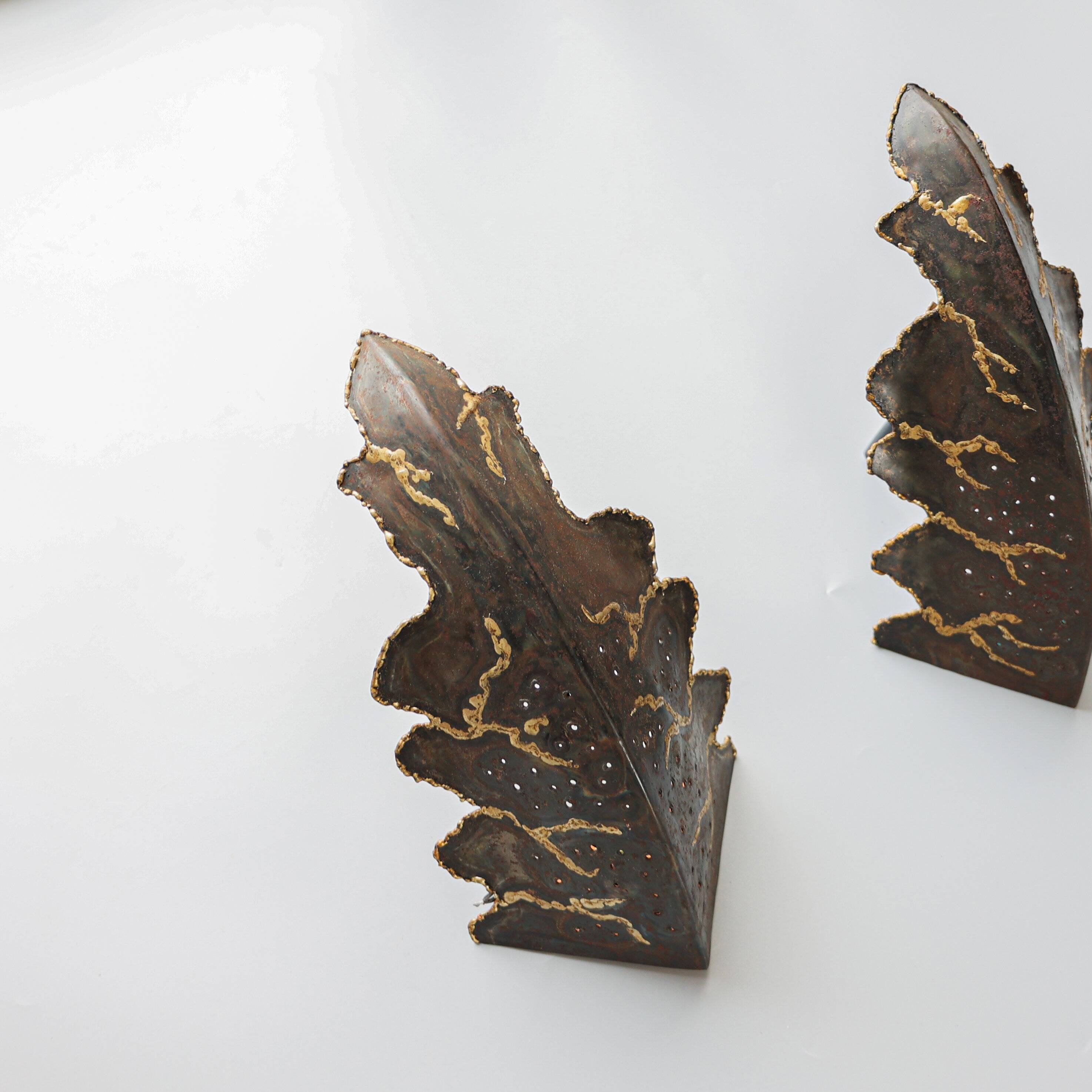 Ensemble de 2 appliques murales brutalistes belges, années 1990.