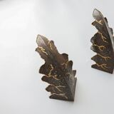 Ensemble de 2 appliques murales brutalistes belges, années 1990.