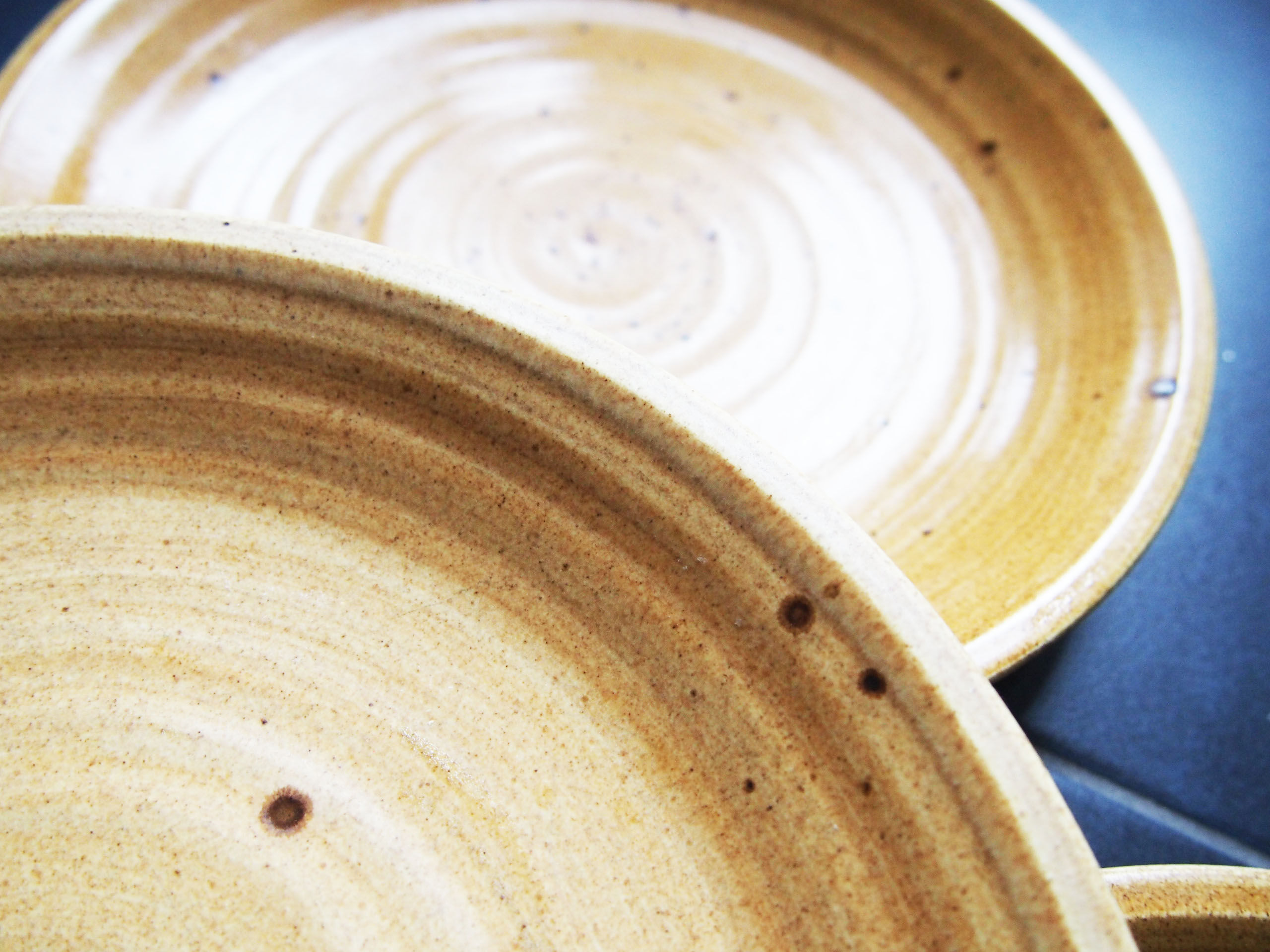 5 stoneware plates