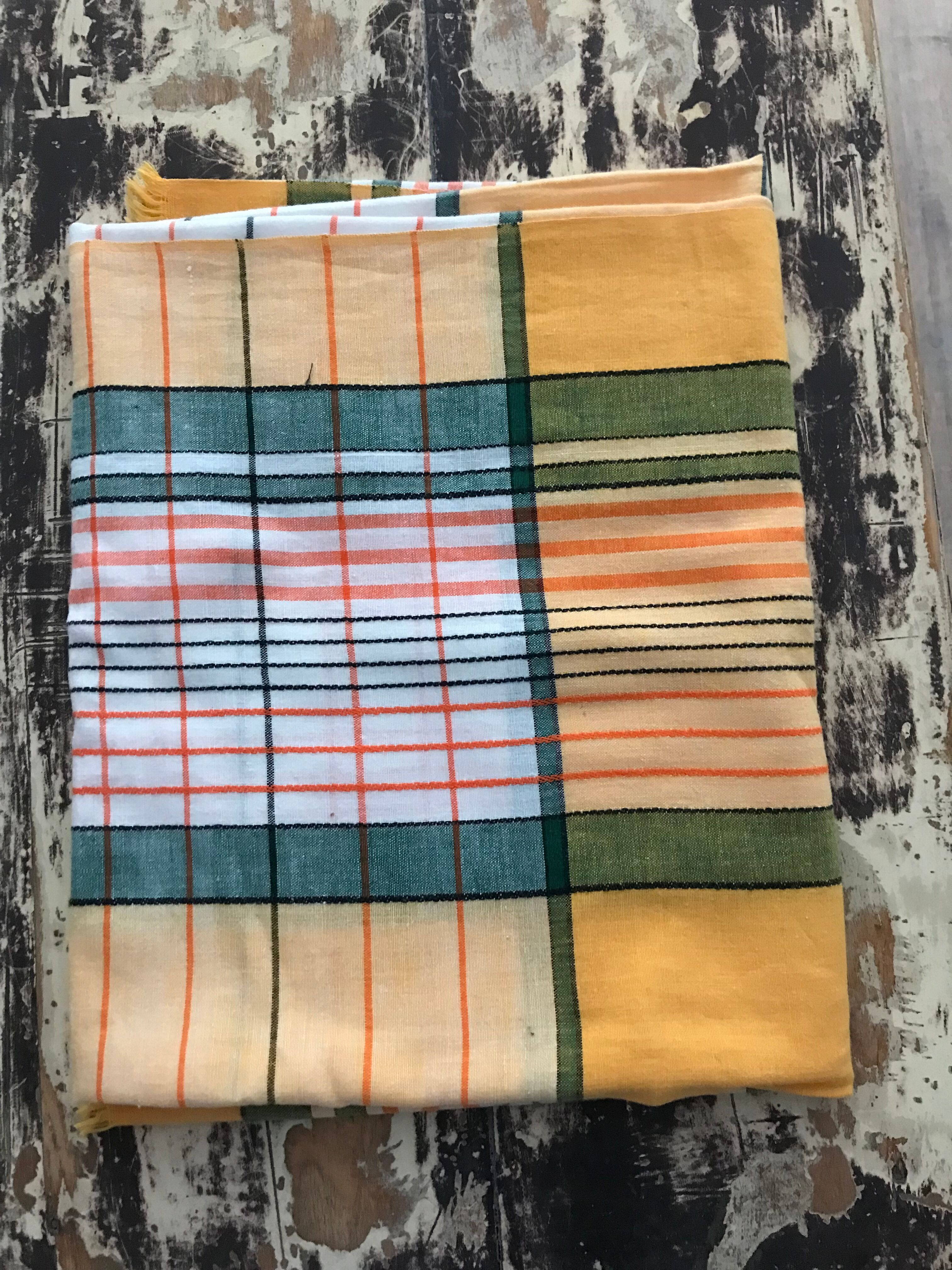 Checkered tablecloth