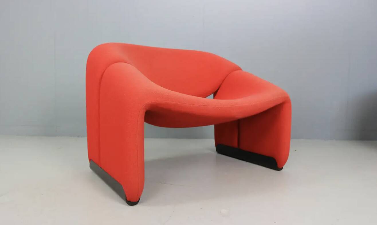 Pierre Paulin Lot de 2 fauteuils F598 Groovy pour Artifort New Upholstery, 1972