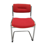Red chair cantilever chrome tubes