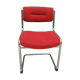 Chaise rouge cantilever tubes chromé