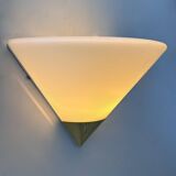 Vintage wall lamp, opaline and brass, Germany 1980s
