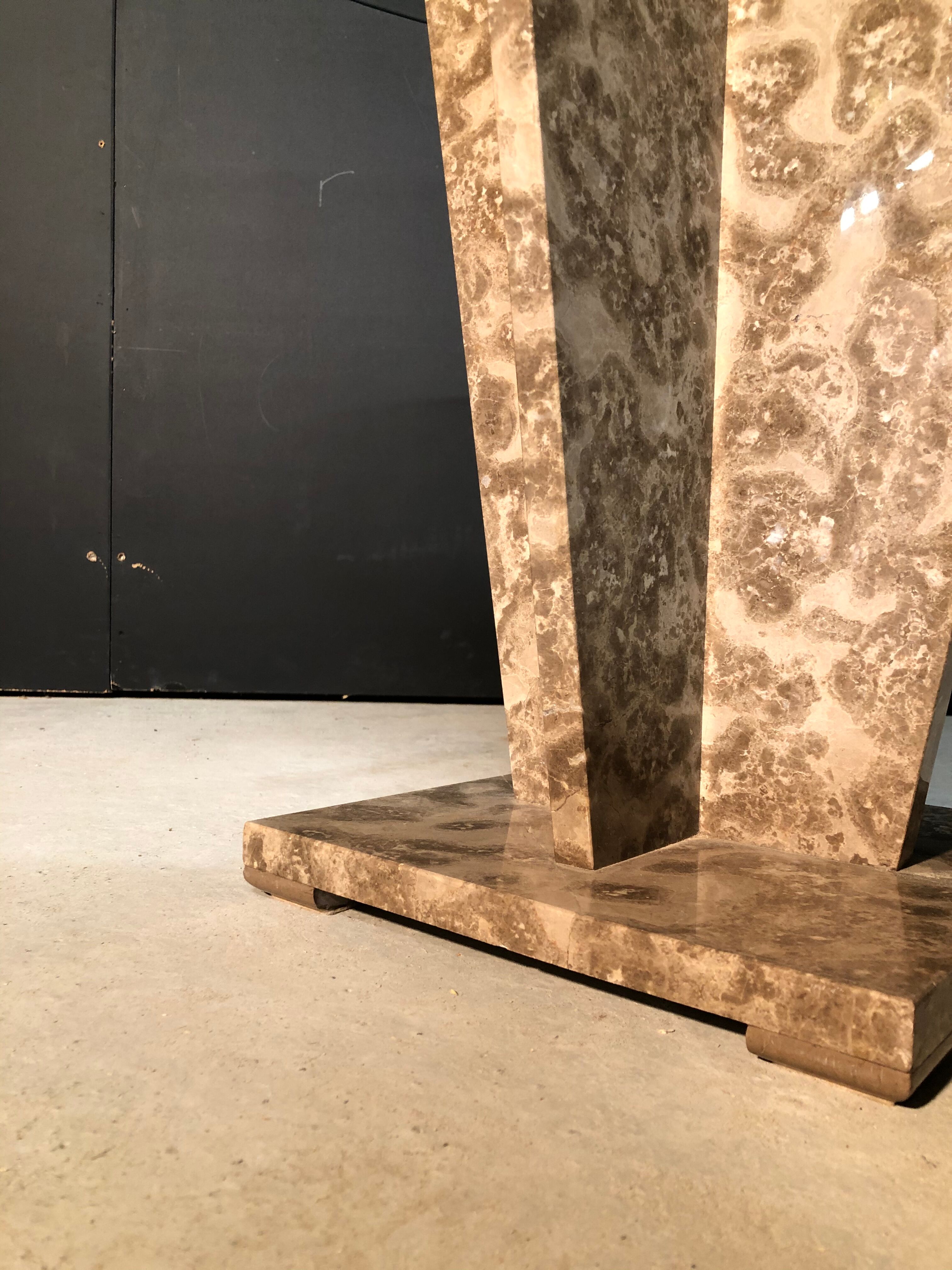 Side table / piece of sofa in marble 80s