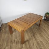 Table extensible en orme massif, Maison Regain, années 60