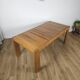 Table extensible en orme massif, Maison Regain, années 60
