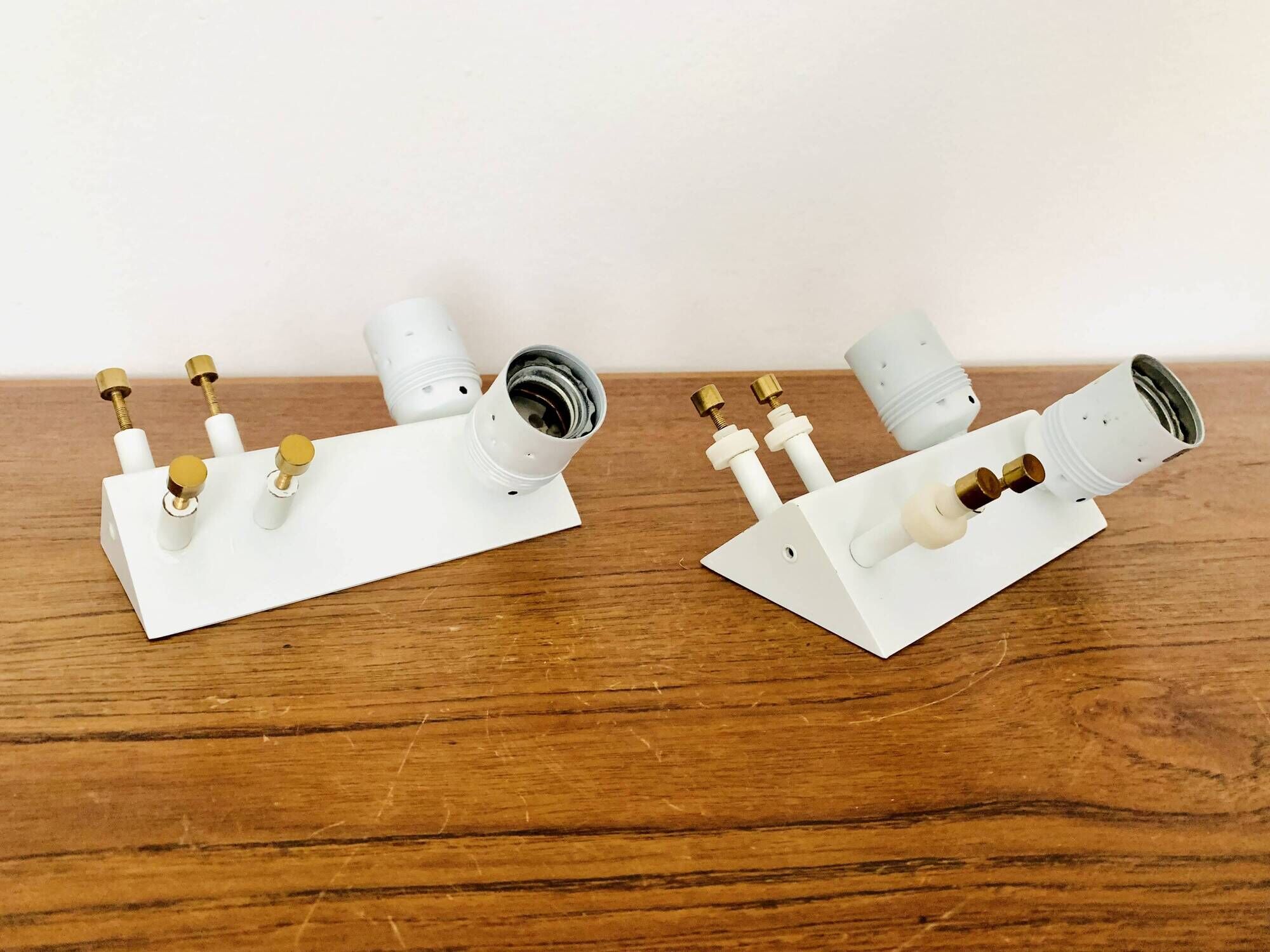 Set of 2 Smoked Glass Wall Lamps by J.T. Kalmar