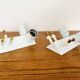 Set of 2 Smoked Glass Wall Lamps by J.T. Kalmar