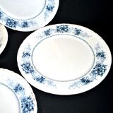 Sarreguemines set of 4 antique Aïda flat plates in earthenware from Sarreguemines U&C 19th century.