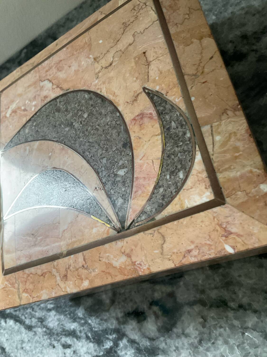 Maitland Smith jewellery box in tessellated stone