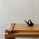 Modernist pine side table / bedside table, 1970 design.