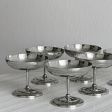 6 coupelles sur pied en inox Letang Remy