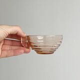 Thick old rose glass cups