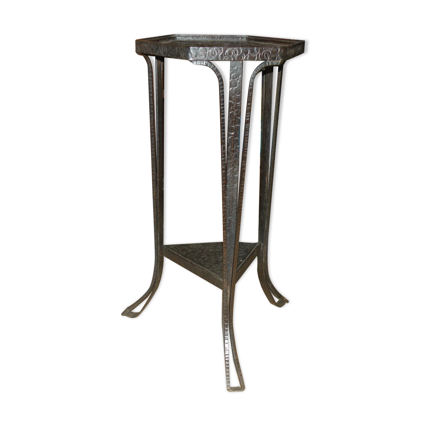Sellette art déco époque 1920 1930 en fer martelé