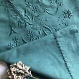 Ancient linen and emerald-tinged cotton