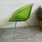 Green plexi chairs