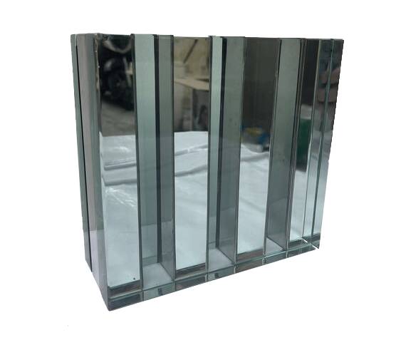 Vintage Vase • Gallotti & Radice • Glass • Mirror • Steel • 1950-1970