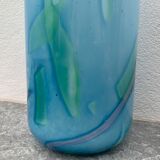 Vase en verre bleu La Rochère