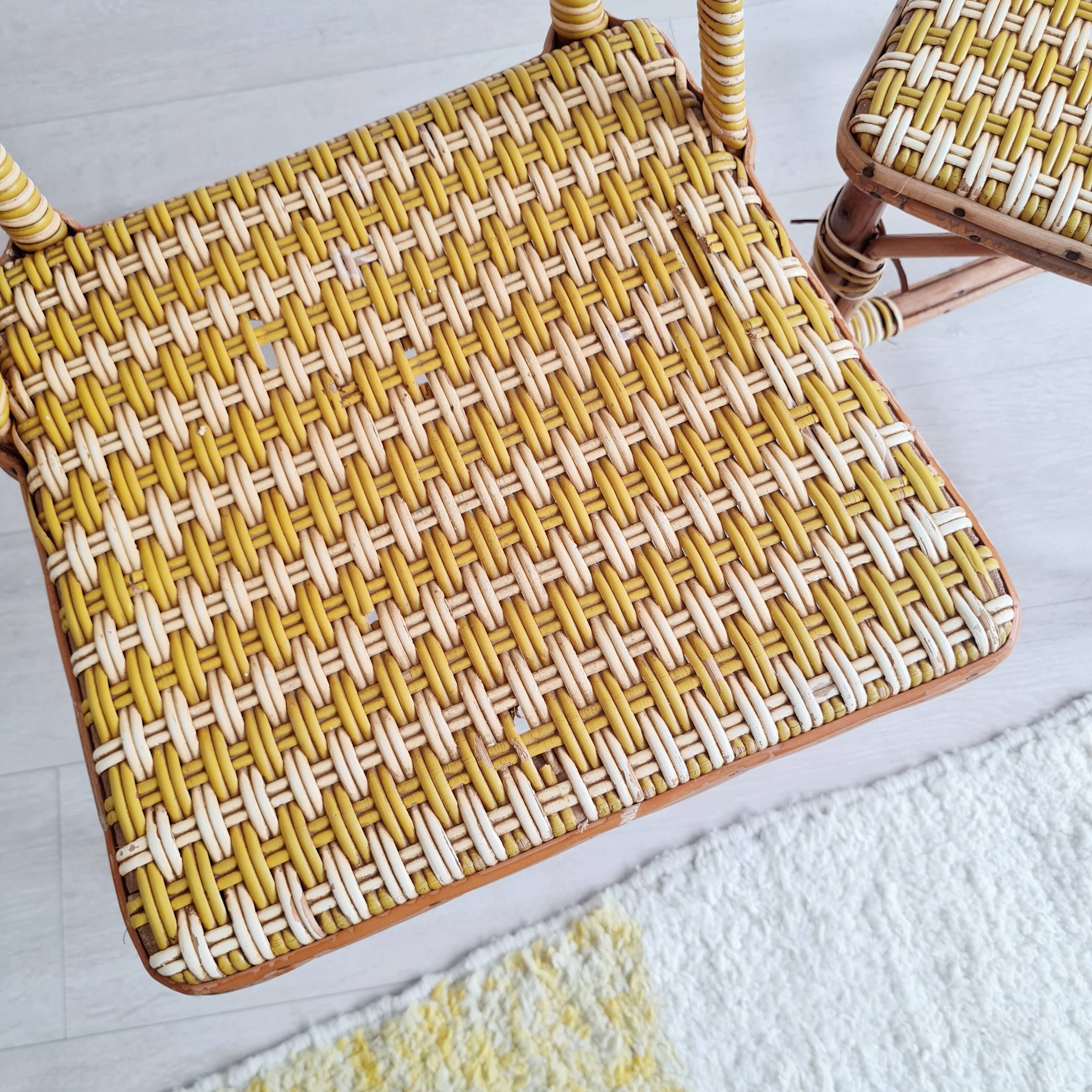 Rattan bistro chairs