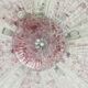 Set of 2 charming vintage Murano glass ceiling lamps, pink