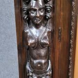 Bibliothéque Italienne a cariatides style Renaissance en bois noirci