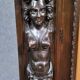 Italian Renaissance style caryatid bookcase in blackened wood