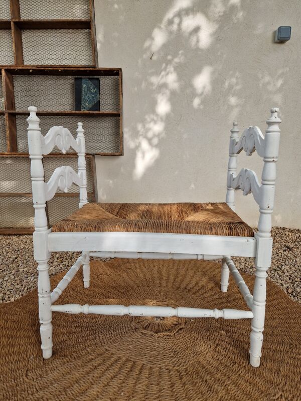Banc paillé