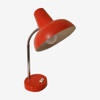 Vintage orange metal desk lamp