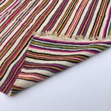 XL Handmade Striped Vintage North African Berber Antique Carpet - Area Rug 272x180