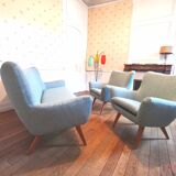 Rare 50s Swedish salon Restored for its rental in the film "Little Nicolas ,2021"