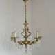 French bronze and crystal chandelier
