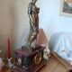 Pendule avec statue bronze