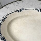 oval flat Terre de Fer bleu XIXth