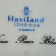 Assiette en porcelaine de Limoges pour Haviland bleue et or