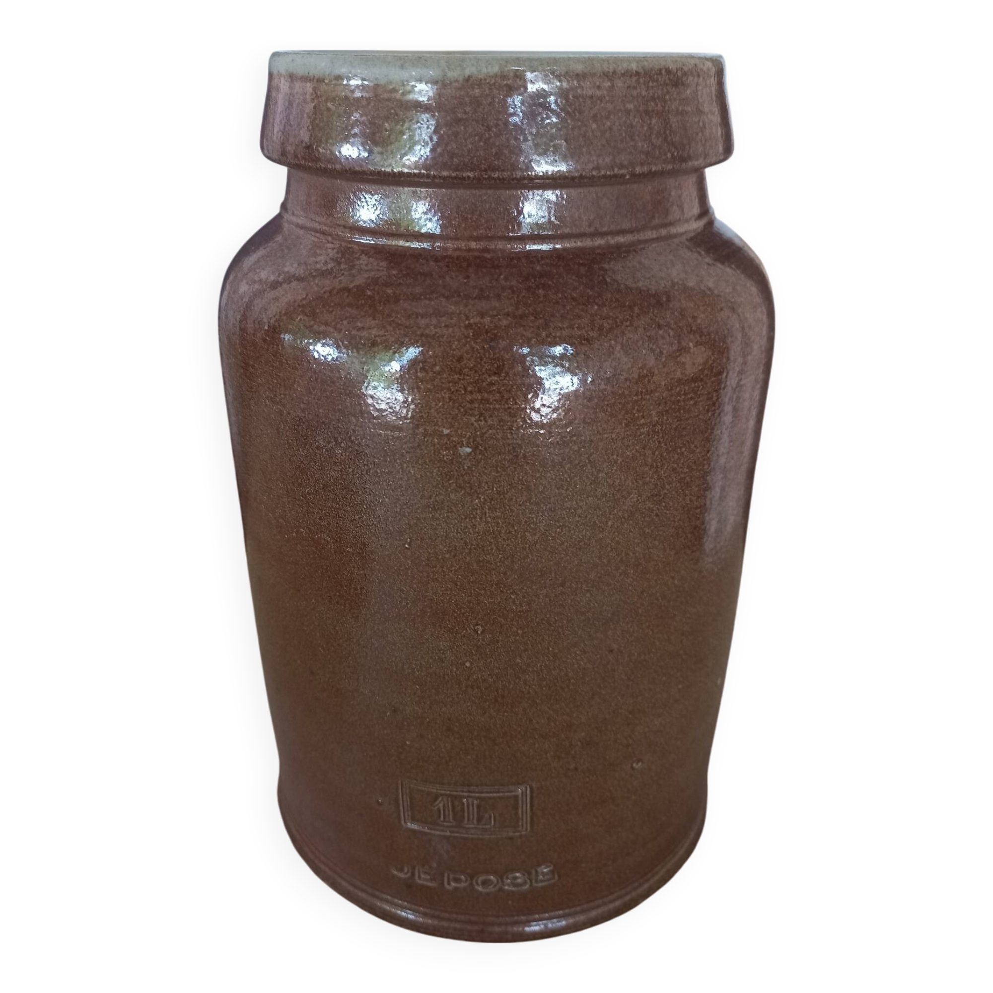 1 liter glazed stoneware vase