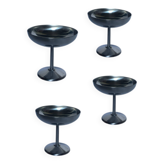 Lot de 4 coupes  en inox
