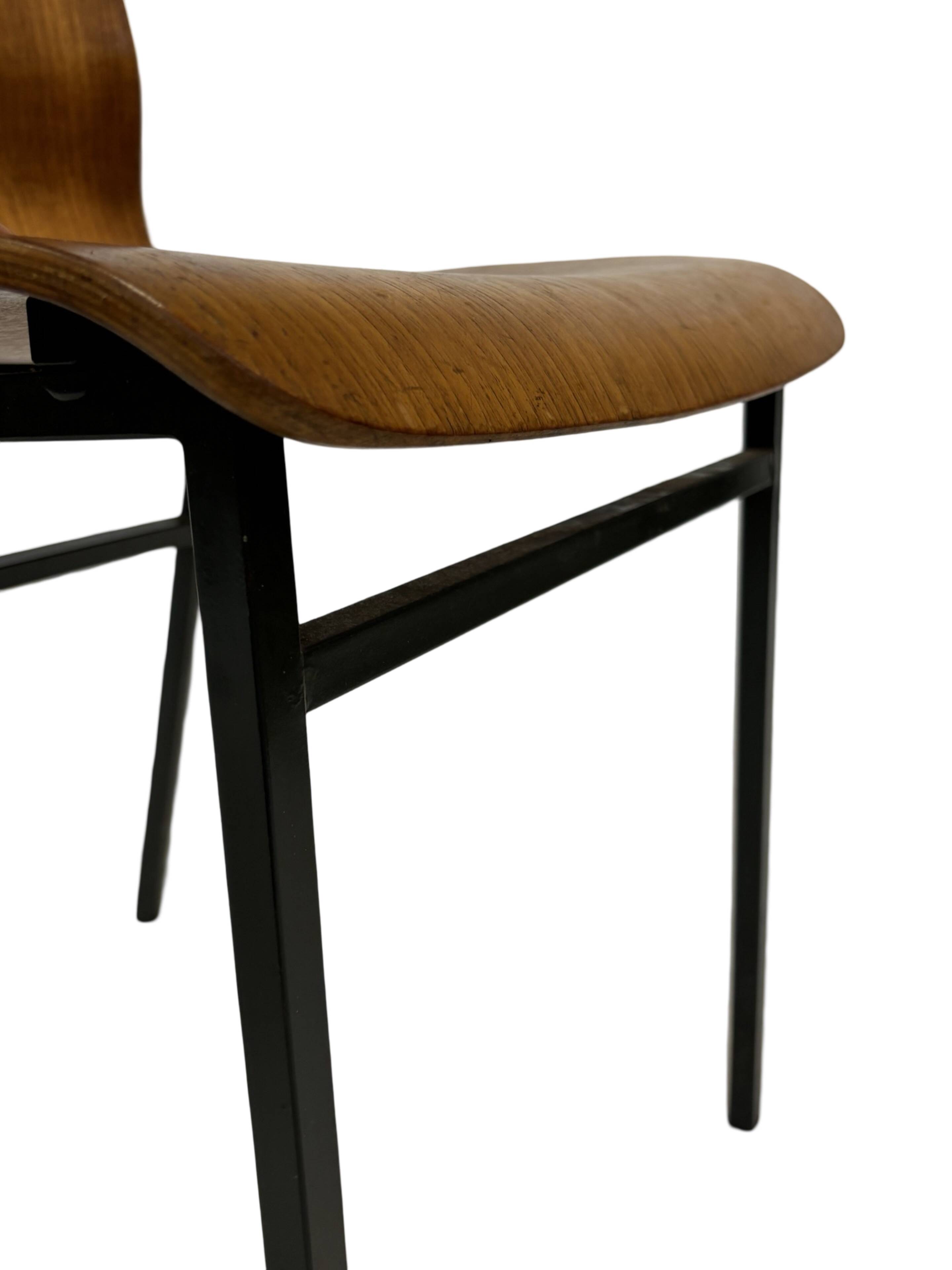 Vintage Friso Kramer for Auping 'Euroika' plywood dining chair, The Netherlands 1960's